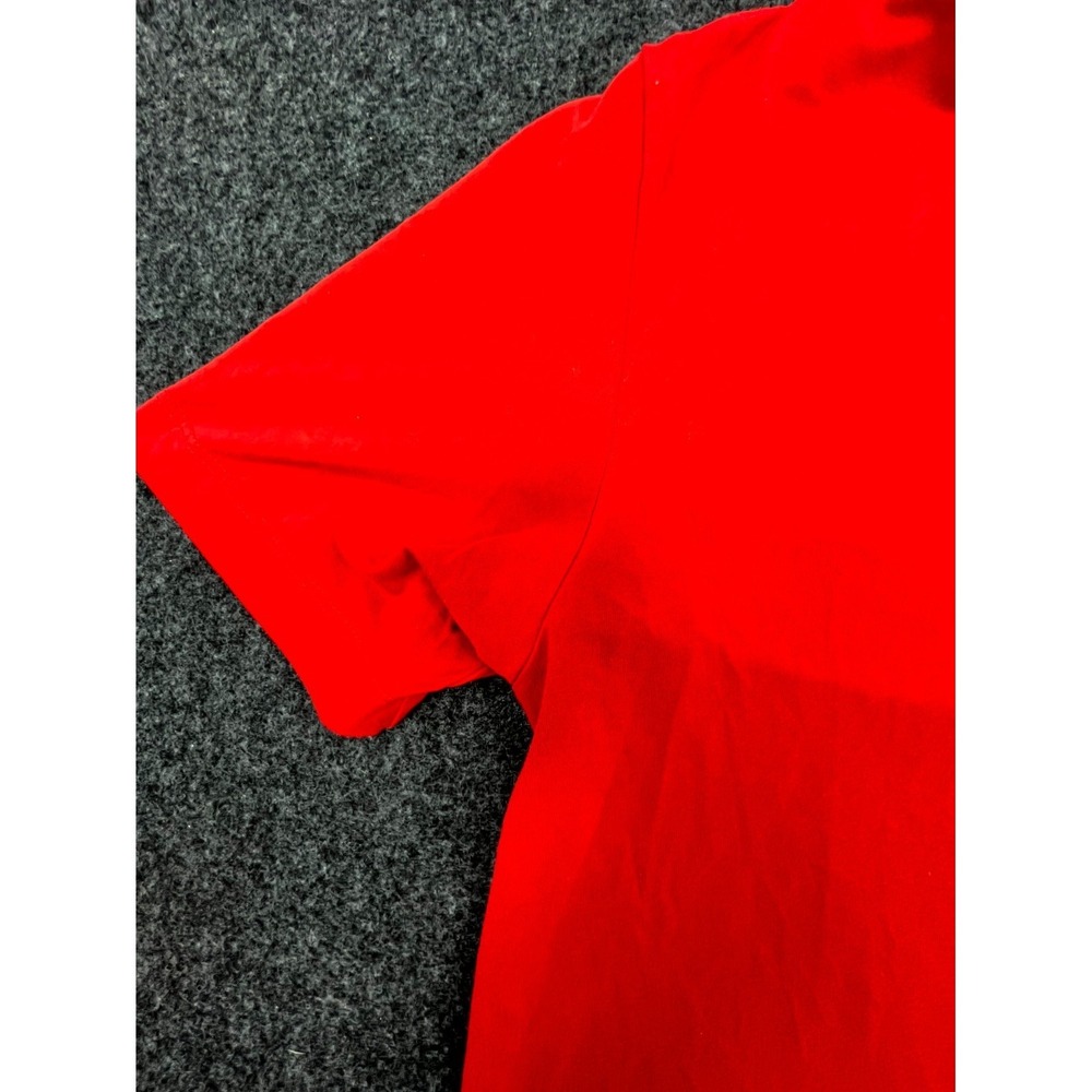 Nike Dri-Fit T Shirt Mens Small Red Swoosh Short Sleeve Performance Training - Picture 4 of 11